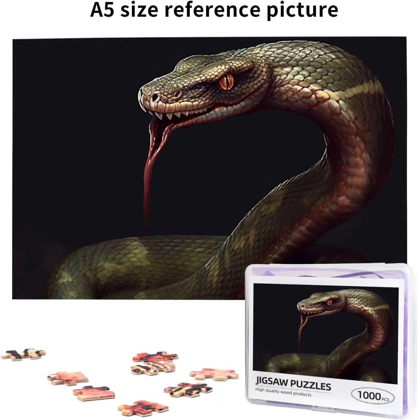for Adults Personaliz Jigsaw lament troupe lace with Storage Bag (29.5" x 19.7") Puzzles 1000 Pieces Personalized Jigsaw Puzzles Snake Photo Puzzle Challenging Picture Puzzle 