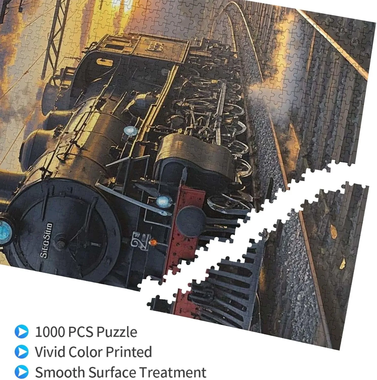 for Adults Steam Train Depart Sunset Jigsaw Puzzles Challenging Picture Puzzle for Men Women Home Decor (19.7" x 29.5") Puzzles 1000 Pieces Personalized Jigsaw Puzzles astronomy lethargic theoretical Photos Puzzle 