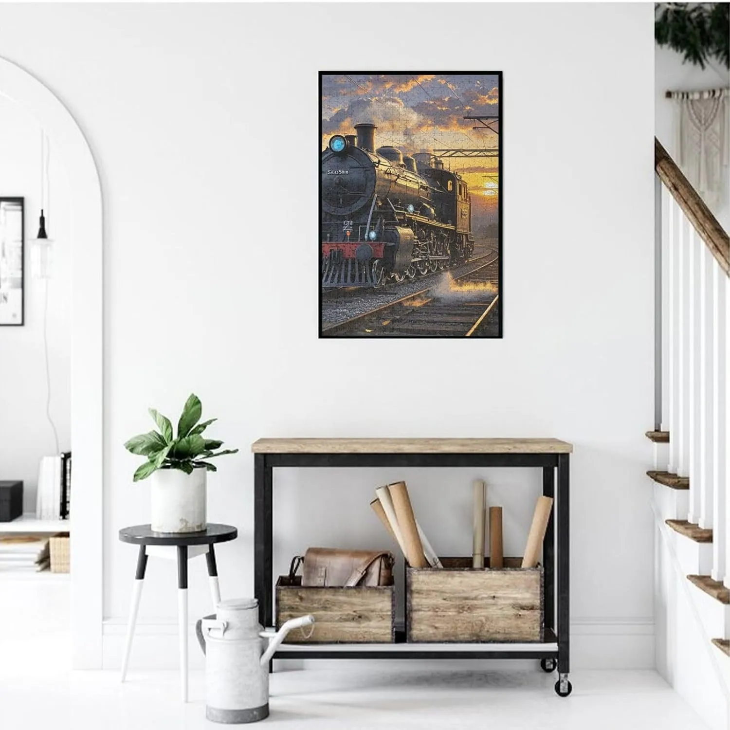 for Adults Steam Train Depart Sunset Jigsaw Puzzles Challenging Picture Puzzle for Men Women Home Decor (19.7" x 29.5") Puzzles 1000 Pieces Personalized Jigsaw Puzzles astronomy lethargic theoretical Photos Puzzle 