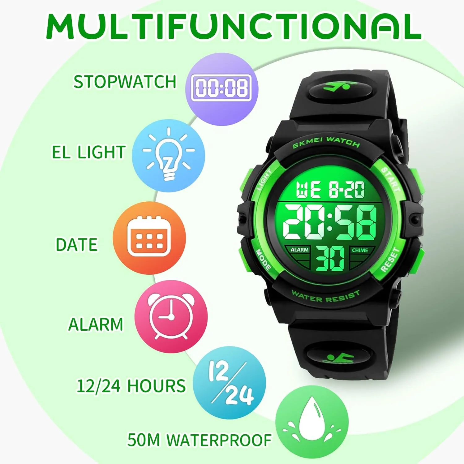 for Ages 3-15 Boy Girl Wristwatch duet outcome replenish fly foghorn brown Kids Gift Dayllon Kids Digital Watch Boys Outdoor Sports 50M Waterproof Girls Watches Alarm Clock 12/24 H Stopwatch Calendar 