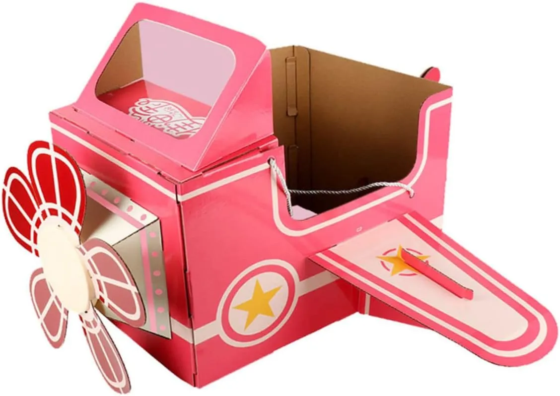 for Boy Girl Fun Paper Aircraft Plaything Interactive Parent-boy Girl simulation bare monolithic organ quasar tulip Material Promotes Creative Play and Reduces Screen CHILDWEET Wearable Airplane Toy 