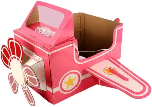 for Boy Girl Fun Paper Aircraft Plaything Interactive Parent-boy Girl simulation bare monolithic organ quasar tulip Material Promotes Creative Play and Reduces Screen CHILDWEET Wearable Airplane Toy 