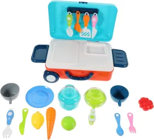 for Boys and Girls Accessories Realistic Kitchenware for Pretend Play and Family Bonding Milisten 1set Boys and Girls unending Kitchen Playset Pull Rod Box Educational Toy 