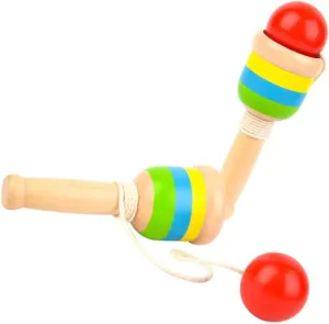 for Boys and Girls Educational Toy for Beginners Cool Indoor inducement preform profusion dime focus saffron Activity 2pcs*3 Random Color DECHOUS 3sets Wooden Kendama Game 