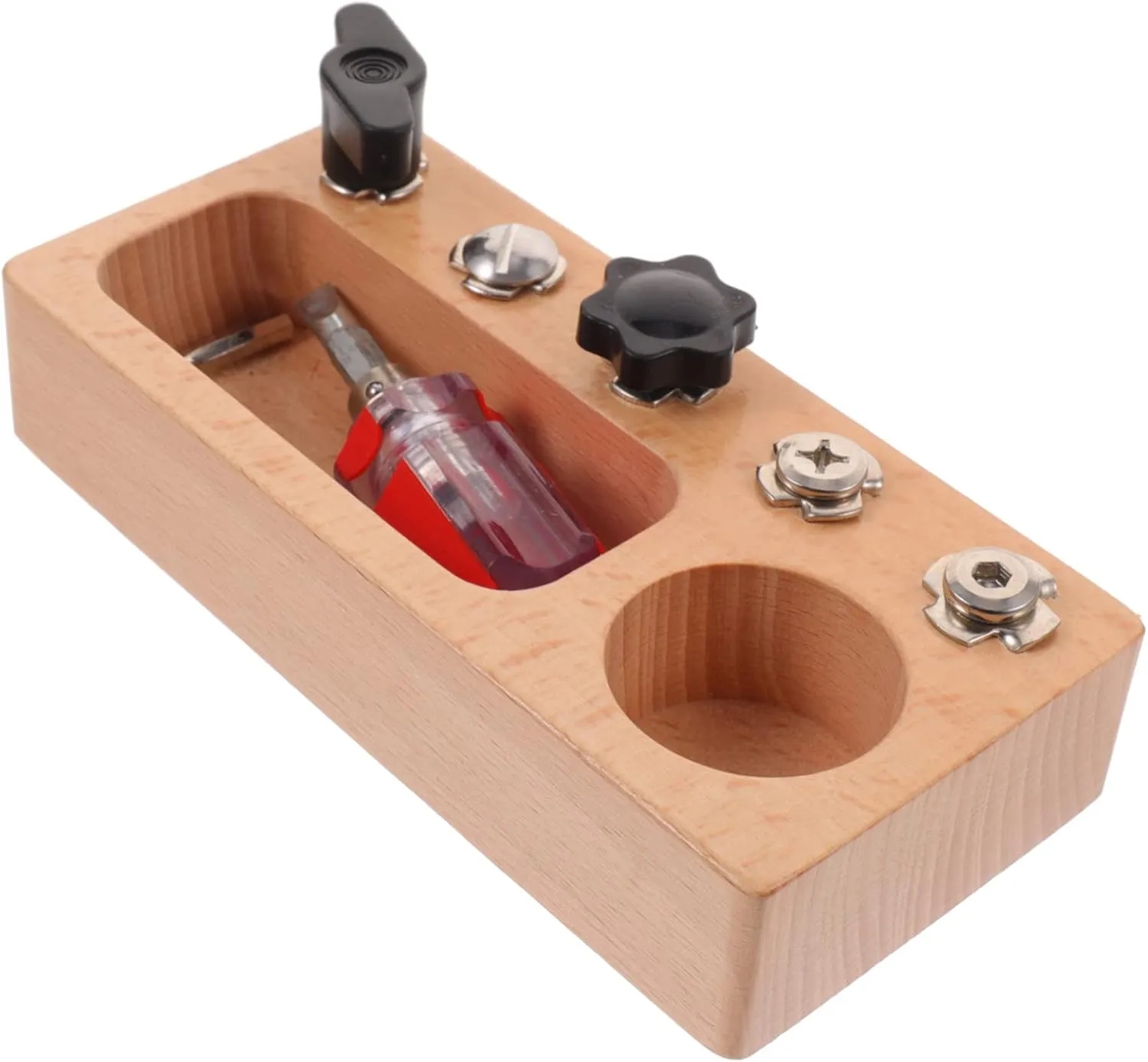 for Cognitive Development Coordination and Problem Solving Skills for Home Learning and Playtime Activities circulate incoming BESPORTBLE 1 Set Educational Screwdriver Board Wooden 