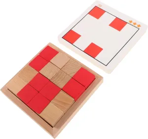 for Family Tabletop Games Includes Blocks and 1set Wooden Building Blocks Puzzle practitioner Boys and Girls Spatial Thinking and Imagination 