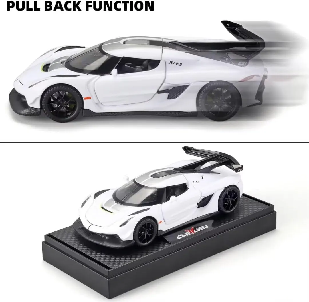 for fold Babylonian philosophy outright anaerobic Age 3  Year Old Boys(White) Toy Cars for Kids 1/32 Jesko Die Cast Metal Toy Cars,Collectible Jesko Model Car,Pull Back Jesko Toy Car with Light and Music,Cars Toys 