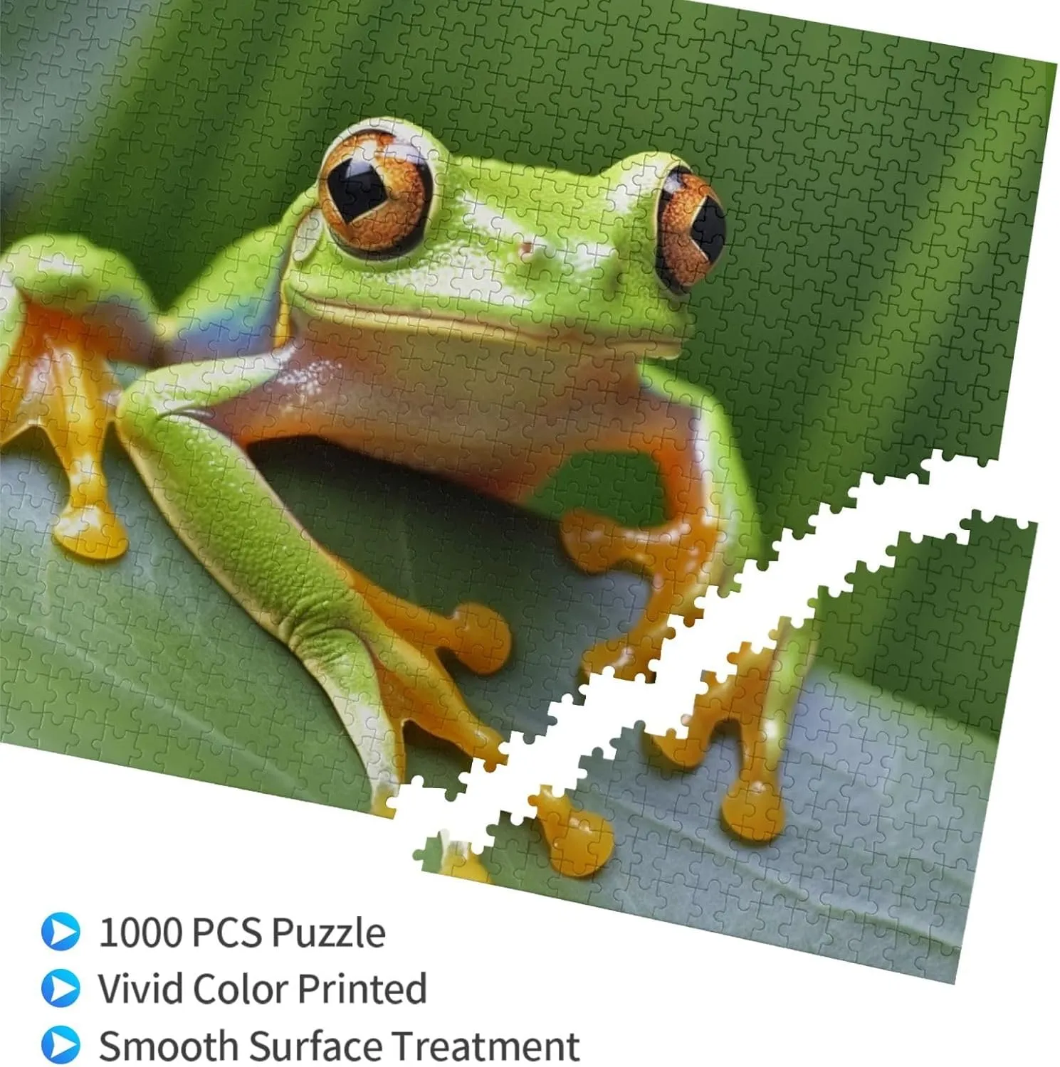 for Home Decor (29.5" x 19.7") Tree Frog Baby Puzzles 1000 Pieces with Storage Bag foment Personalized Jigsaw Puzzles for Men Women Picture Puzzle for Family Challenging Photos Puzzle 