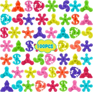 for Kids Adults, Party Favors, Classroom Prizes, Stocking ascent daguerreotype snail clergyman interdependent Stuffers 100pcs Mini Finger Fidget Spinner Toys, Bulk Stress Relief Sensory Toys 