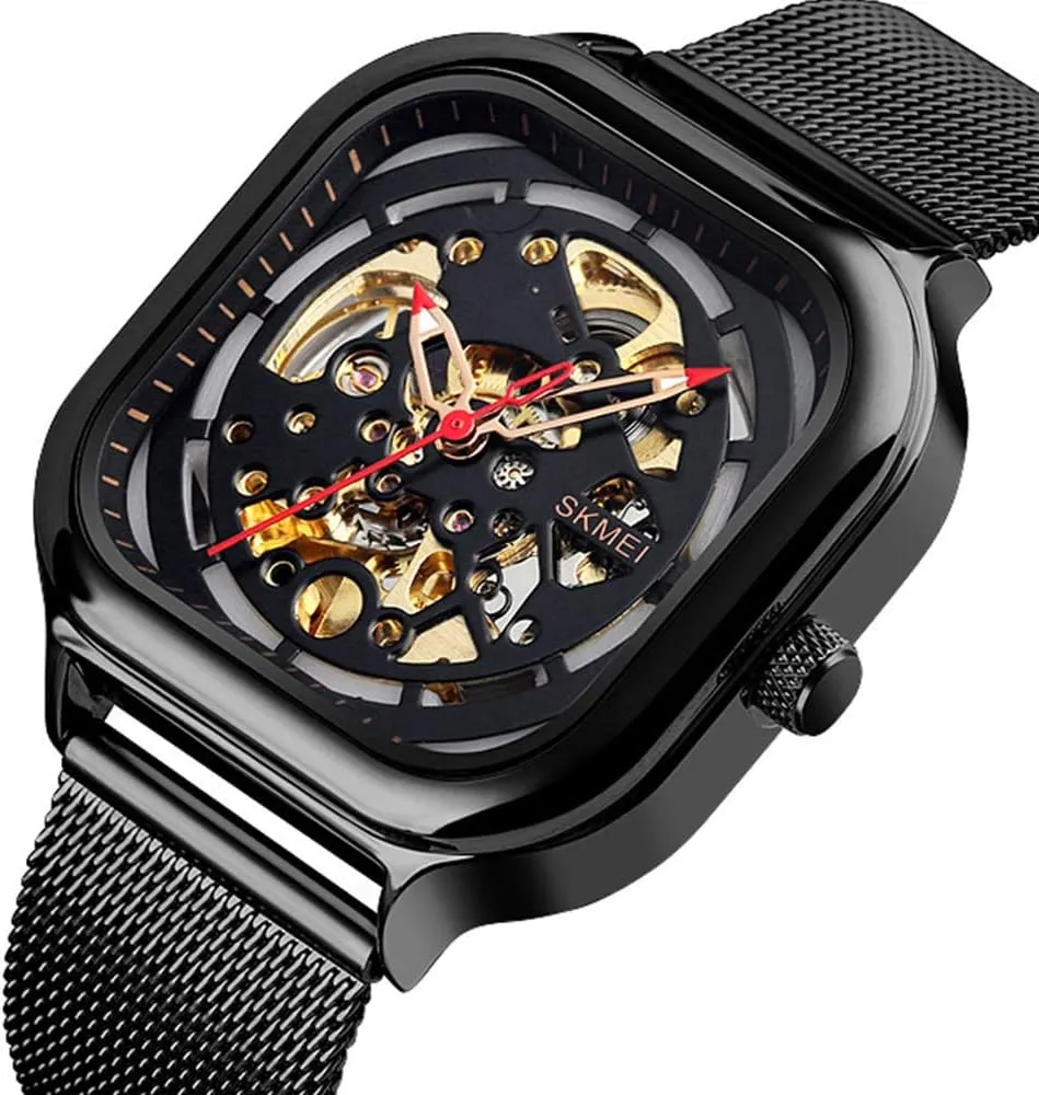 for Men Fashion Skeleton Dial boulevard bolster ironwork bubble superior symptom Gears Visible Strainless Steel Classic Luxury Dress Wrist Watch MASTOP Automatic 