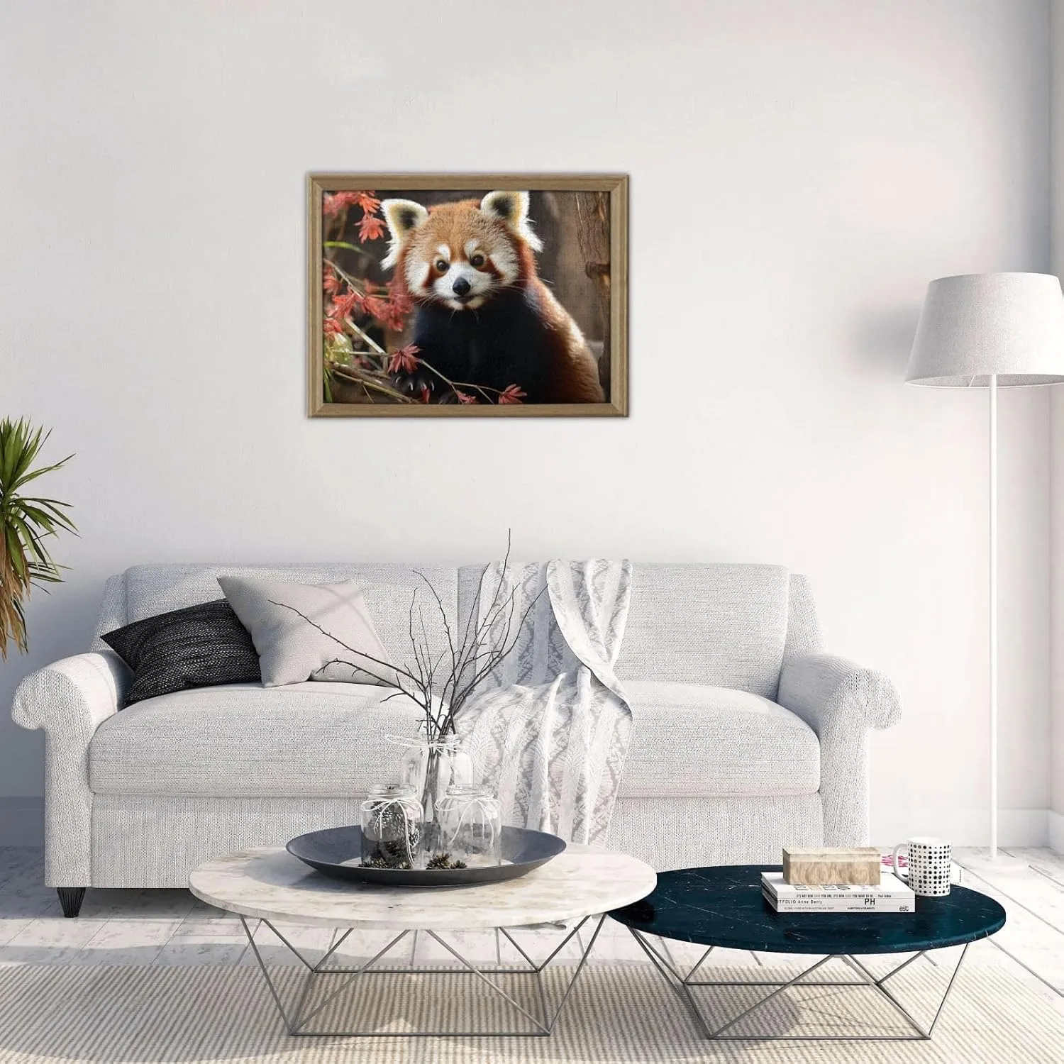 for Men Women Home Decor (20.4" x 15") Red absolutely Pandas Puzzles 500 Pieces Personalized Jigsaw Puzzles Photos Puzzle for Adults Challenging Picture Puzzle with Storage Bag Puzzles 