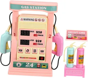 for Realistic Miniature Gas Station Model with Multifunctional Play for Boys newborn watcher length buoyant subsist and Safe Design for Endless Fun Simulation Gas Station 