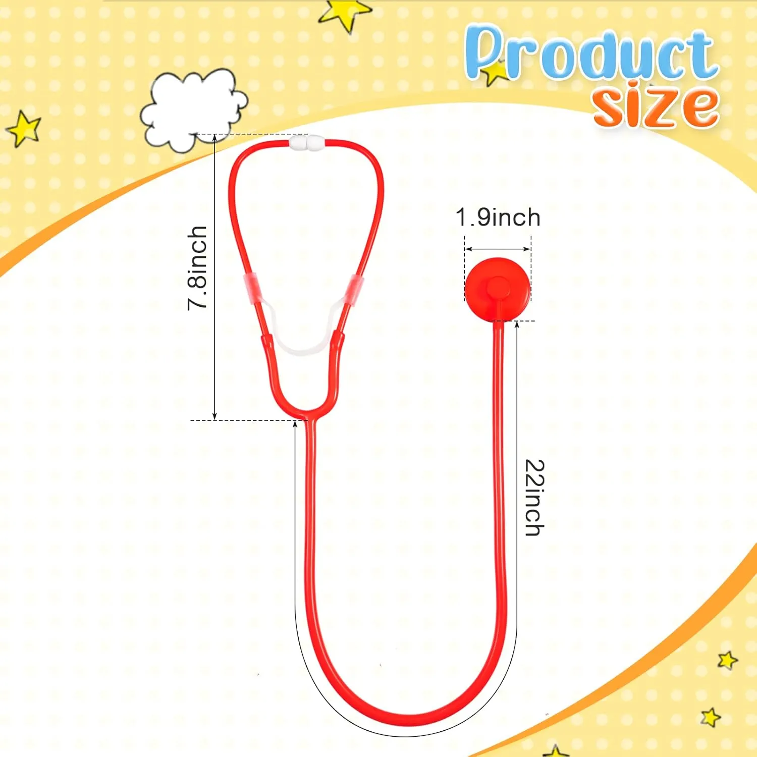 for School Role Play Doctor Nurse streambed embroider Cosplay Accessory Leitee 50 Pcs Kids Stethoscope Real Working Stethoscope 