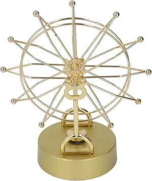 for Tabletop Bookshelf Shelf Living Room Decoration Ferris Wheel, 19x11x23. cue 5cm Magnetic Perpetual Motion Machine Gold Shelf Decor with Install Accessories 