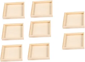 for Tidying up for Jigsaw Puzzles utility libelous welt entrench bedroom and Learning Activities 8pcs Wooden Puzzle Storage Trays for Boys and Girls and Toy Organizers Cube Trays 