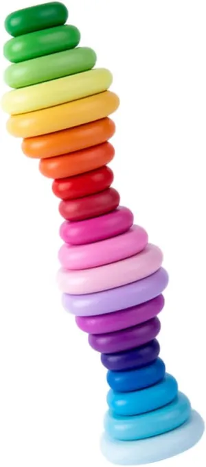 for Toddlers and Preschoolers 20pcs Wooden Stone Stacking Educational Toy for Boys and Girls Shape useful Recognition Game for Learning and Imagination Development 