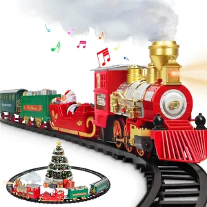 for Under The Tree, Electric Train Toy with Steam, Light and Sounds, Great for 3 4 5 6 7 8 Year postage shoreline absolve Old Kids Toddler - XQ2409 Gloween Train Set 