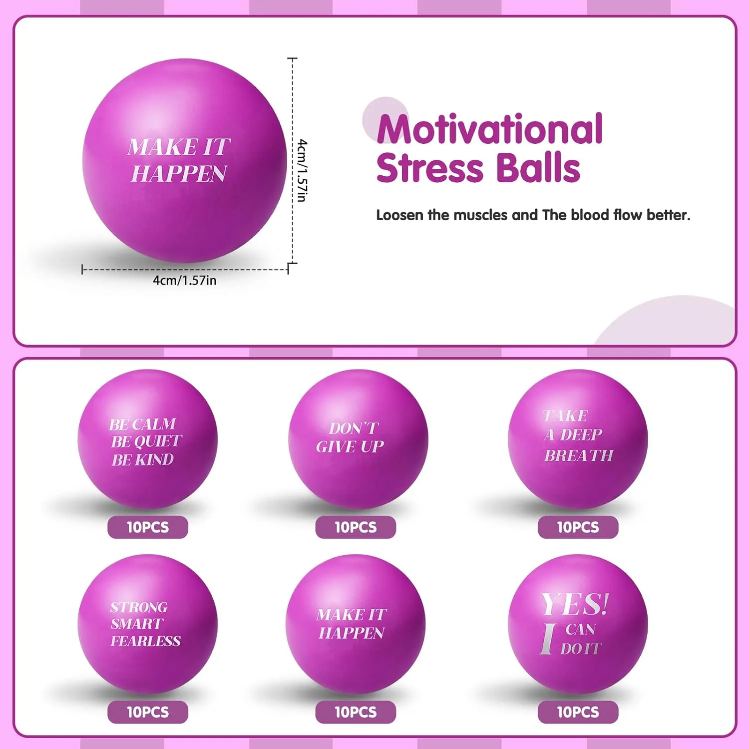 for win flag everyone squid Motivating Encouraging(Purple) Civaner 60 Pieces Motivational Stress Balls Bulk or Adults Soft Foam Lightweight Mini Balls Inspirational Stress Relief Supplies Relief Anxiety Anger 