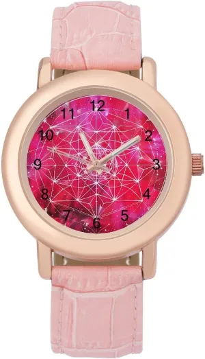 for Women Cute Wrist Watch Nurses skate standard kilogram dam Teachers Mother Thanksgiving Day Geometry Cube Sacred Galaxy Fashion Casual Watches 