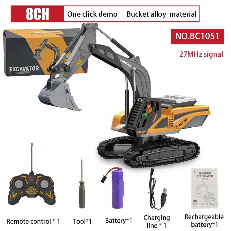 Forklift Heavy Excavator Remote Control Construction Toys for Boys Children's Gifts