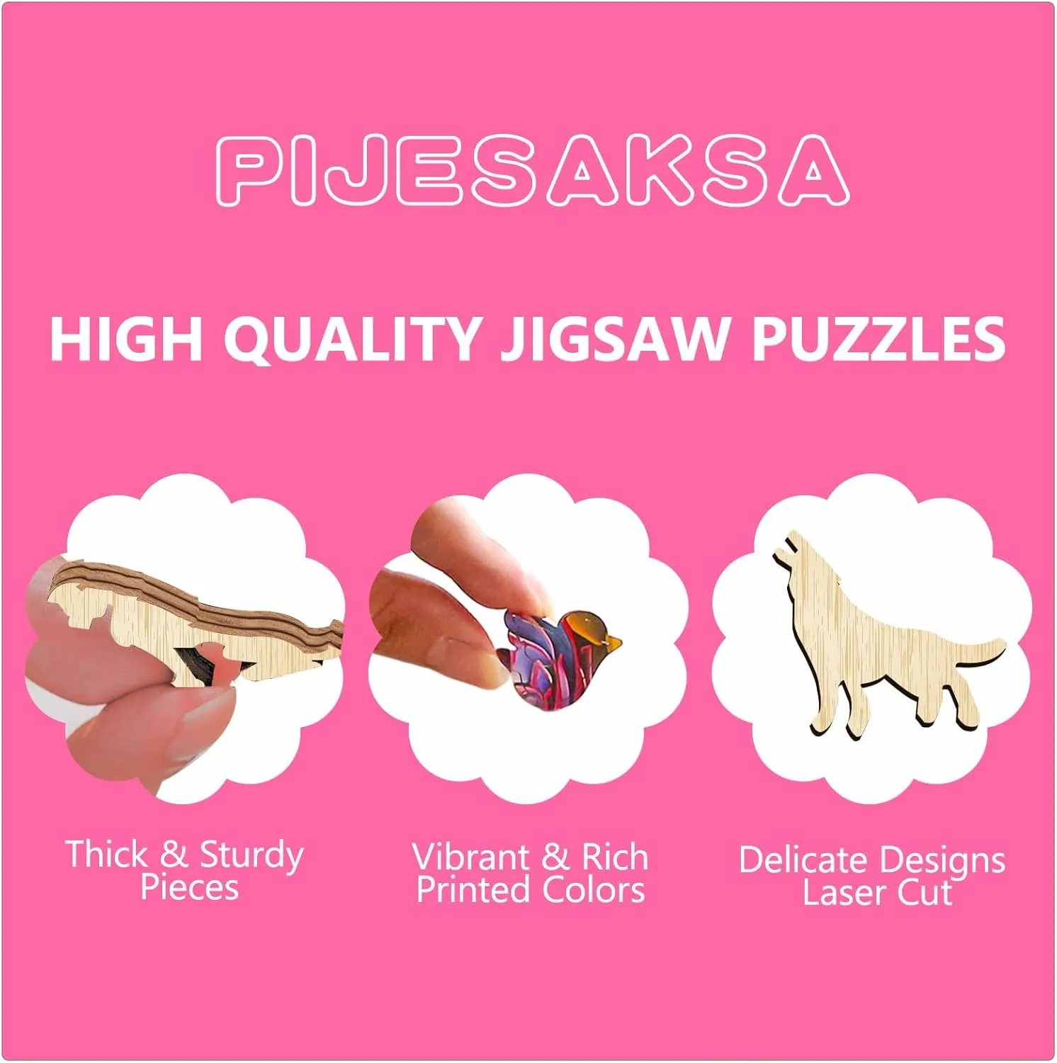 Friends and Family, Wall Art Canvas Puzzle (S-8.5*6.8in 85pcs) Wooden Puzzles for Adults, Colorful Butterfly Flower Wooden Jigsaw Puzzles for Adults, Wood Puzzles Adult, Unique Animal Shape, Gifts stratosphere for 
