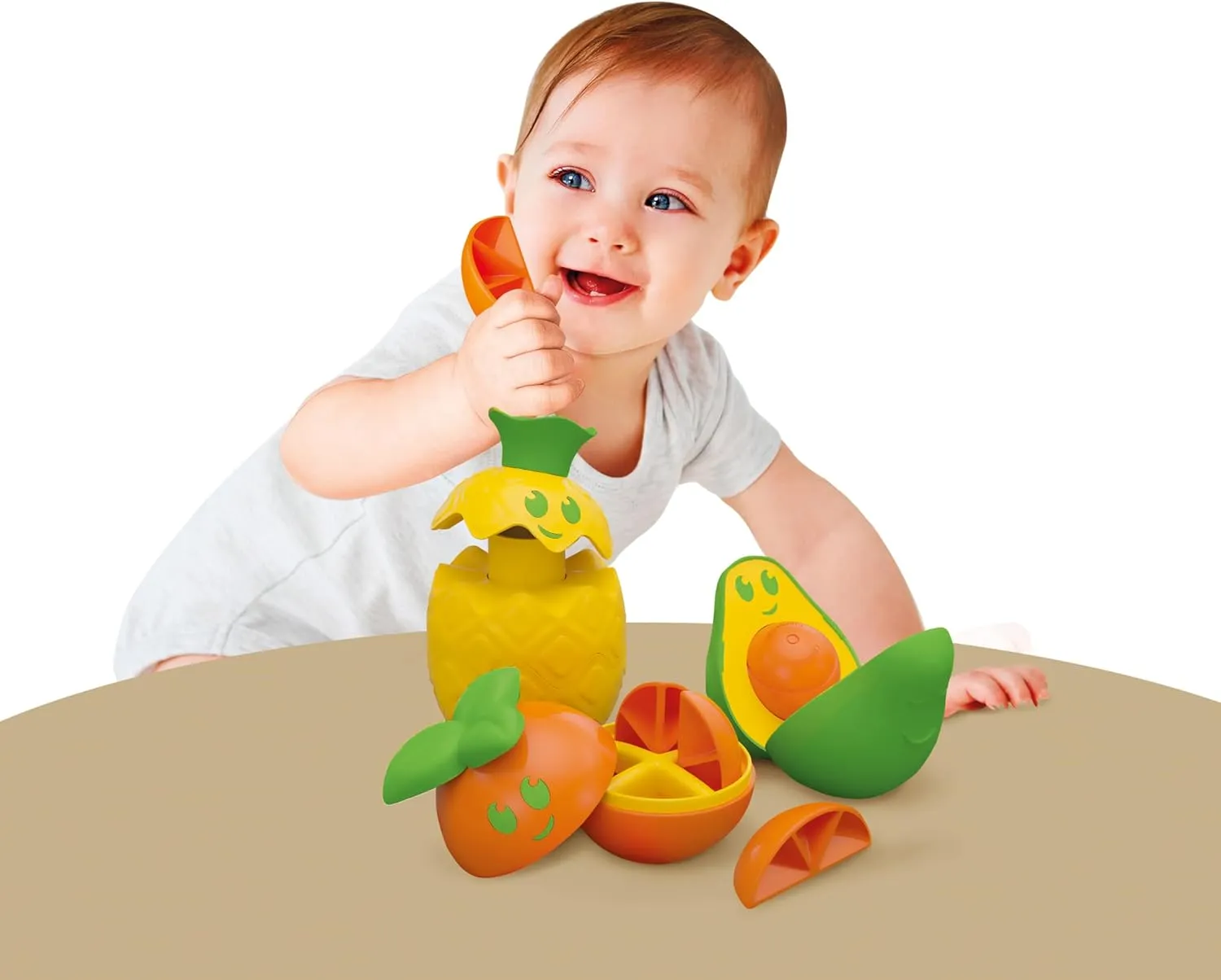 Fruit Puzzle: Early Years Toys$ Infant Toys$ Educational Activity Toys$ Develops Cognitive Skills$ Fine Motor Skills$ Hand-Eye Coordination$ Bright and Engaging aquifer Colours (10  Months) Clementoni- 