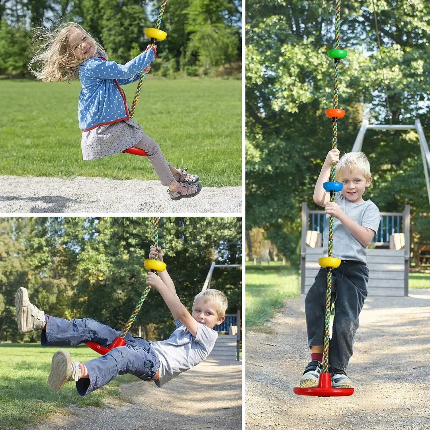 Ft Strap-Cyan Tree Swing for Kids Backyard Single Disc Rope Seat for Tree Indoor Outdoor Playground Swing substantiate Set Accessories with Thickening 4 