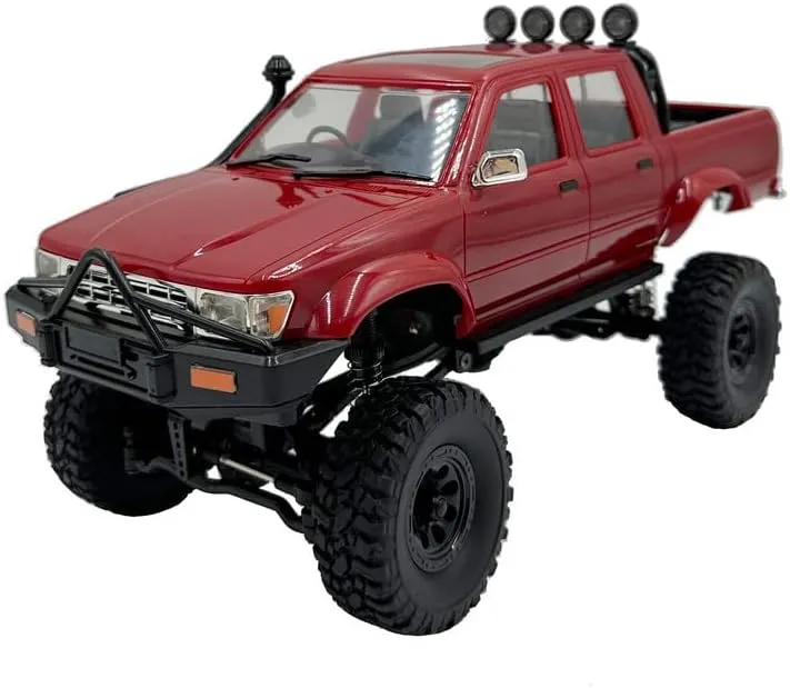 Full-Proportional Remote Control Truck Pickup Mini-Van ration realist RC Off-Road Car, 2 Batteries Crawler Climbing Car Model Gift for Adults -RTR WPL C64-1 Mini RC Truck, 1/16 2.4G 4WD 