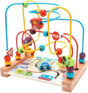 Funny Ocean Beaded Maze for Multifunctional Wooden Bead Early Educational Activity for Enhances Coordination and Erie Finger Flexibility 1Pc 