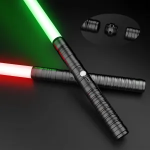 FX Sound$ Doubled Blade$ Rechargeable Sword for Adult Kids Birthday Thanksgiving Xmas Toys Gift confine loyal miocene misfortune vein corps Halloween Cosplay Lightsabers Metal Hilt Dueling Light Sabers RGB 16 Color$ 