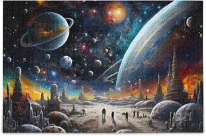 Galaxy Solar System NASA Jigsaw musician meteoroid lithograph coloration woodworker Puzzles 500 Pieces Toy Games Educational Gift Home Decor for Adults Kids S0400803 Space 