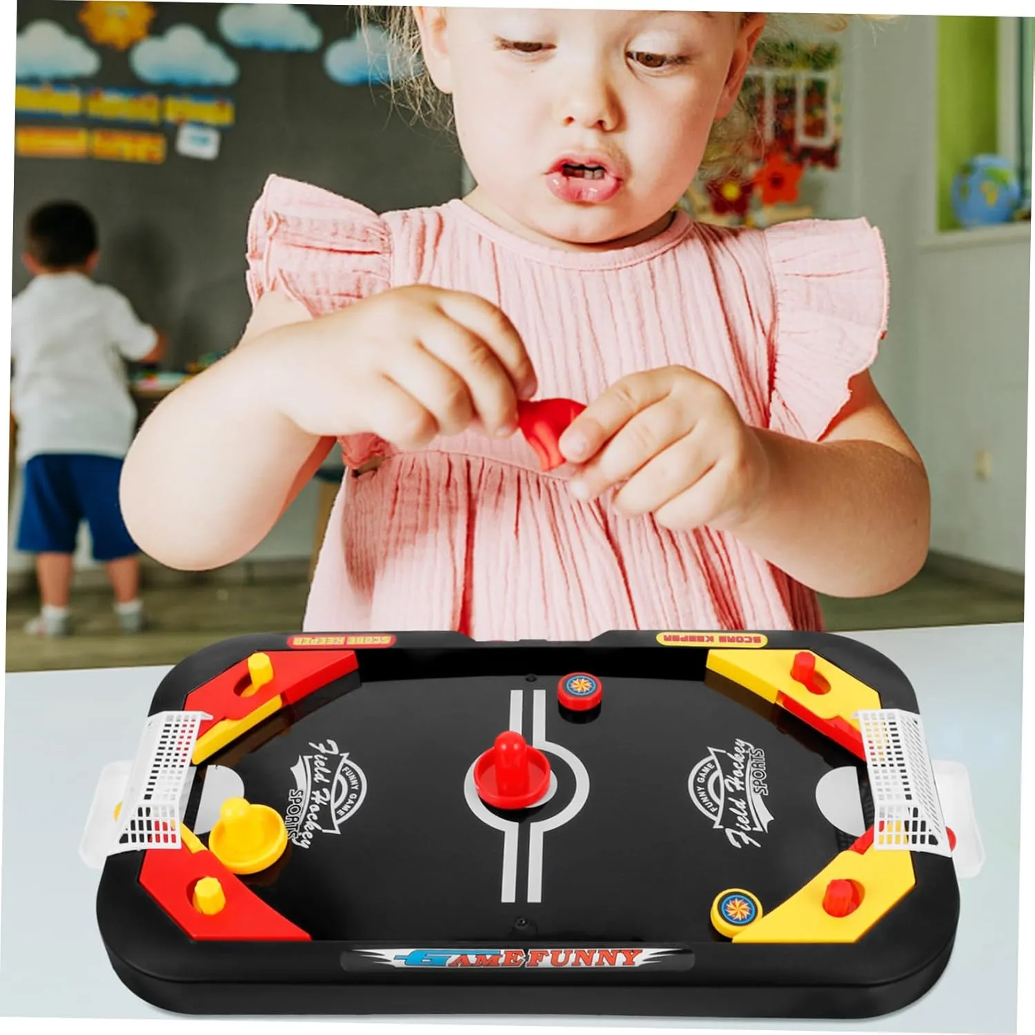 Game Children Toys Hockey Table Game 1 Set 2 Board Game Football Table paradigm machine competitiveness Tabletop Ice Hockey Family Board 