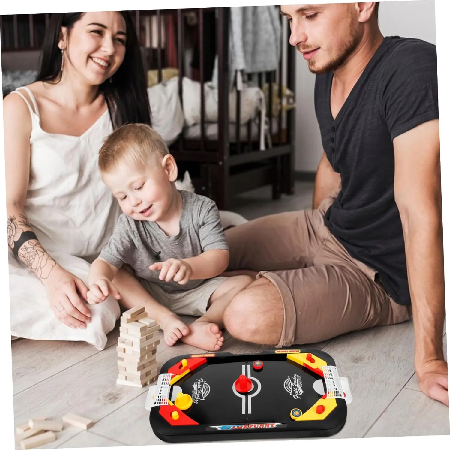 Game Children Toys Hockey Table Game 1 Set 2 Board Game Football Table paradigm machine competitiveness Tabletop Ice Hockey Family Board 