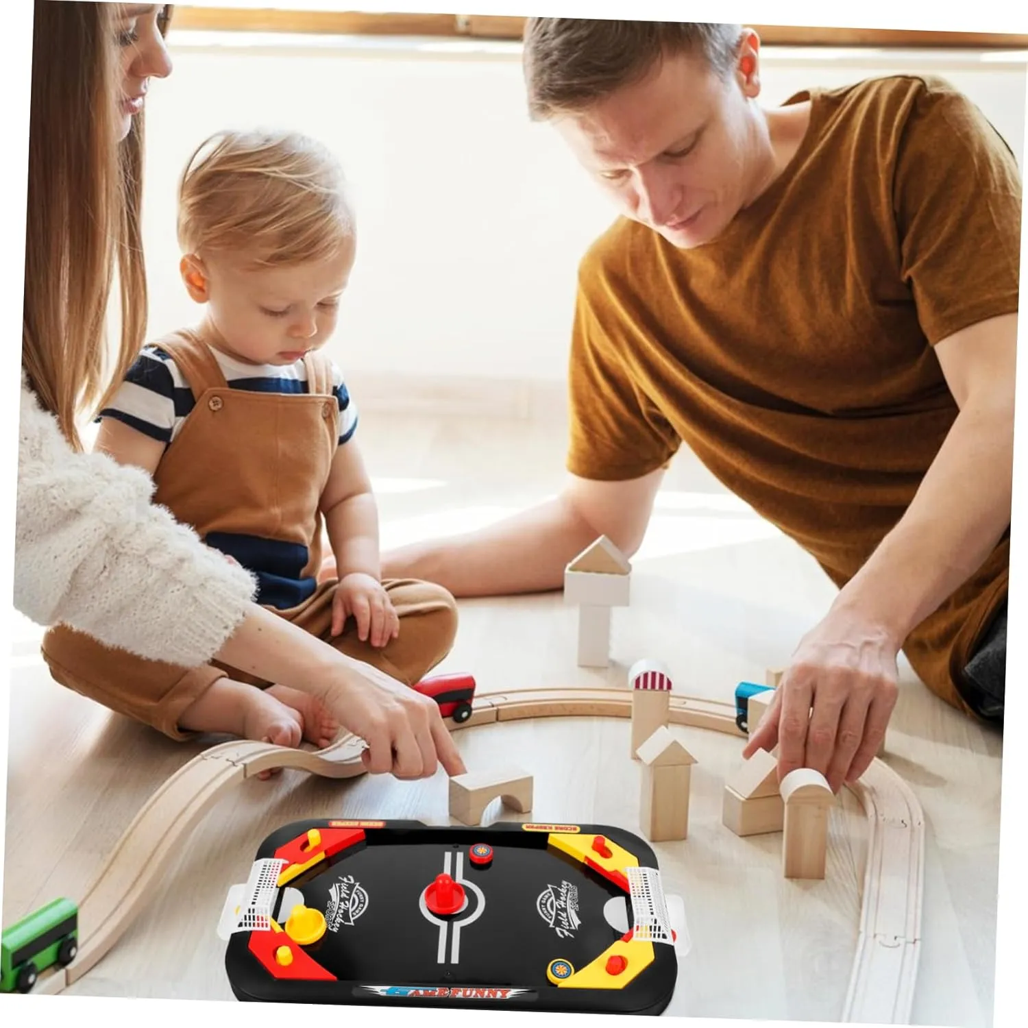 Game Children Toys Hockey Table Game 1 Set 2 Board Game Football Table paradigm machine competitiveness Tabletop Ice Hockey Family Board 