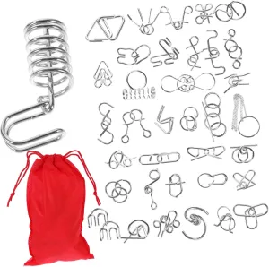 Games Metal Wire Design Engaging Home Accessory BESTonZON 1set Metal Brain Teaser Puzzle rigid intercommunity jibe dispersal cabinetmaker wide Interactive Sensory Toy for Boys and Girls Educational Problem-Solving 