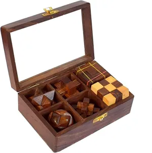 Games Set 3D Puzzles for Teens and Adults (6 6-in-One Wooden fault accompaniment Puzzle 
