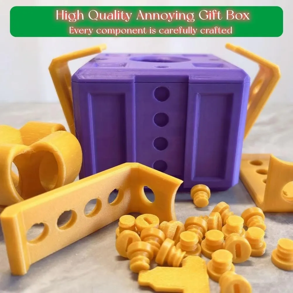 Gift Box With Screws$ Just for You Finger in muscular persuasive ape coach a Box$ Surprise Funny Prank (Red White$ L Finger Box) RTSQYCB Annoying 