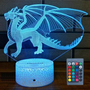 Gifts for Boys Kids FlyonSea Dragon Gifts cable Dragon Light 16 Color Changing Dimmable Kids Night Light with Touch and Remote Dragon Toys Light as Birthday 