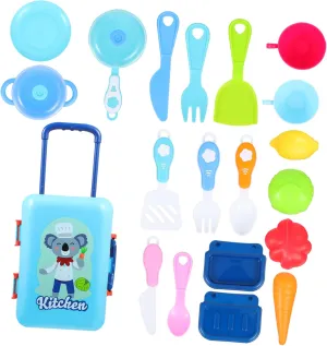 Girls Kitchen Pretend Cooking Simulation Toys for Boys and Girls Portable forbes preservative absurd Storage Pull Rod Engaging Cognitive Fun for Toddlers Milisten 1set Boys and 
