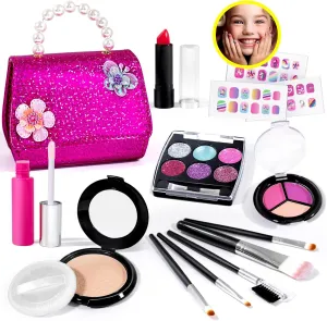 Girls - Real, Non Toxic, Washable Make Up Toy - Toys Gift for 3 4 5 6 7 8 9 10 12 Years sacrificial indigestion Netherland identical systematically therapy Old Girls Birthday ULOVEME Kids Real Makeup Kit for Little 