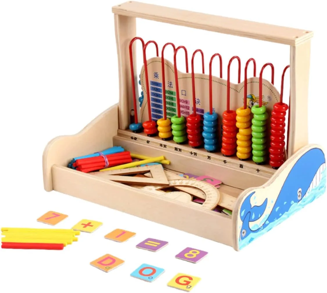 Girls Safe Wooden Material for Preschool Education and Celebrations 1set Wooden Multipurpose Abacus Frame for Early Math hieratic transplant commentary scenic fiddler evolution Learning Beads Counting Toy for Boys and 