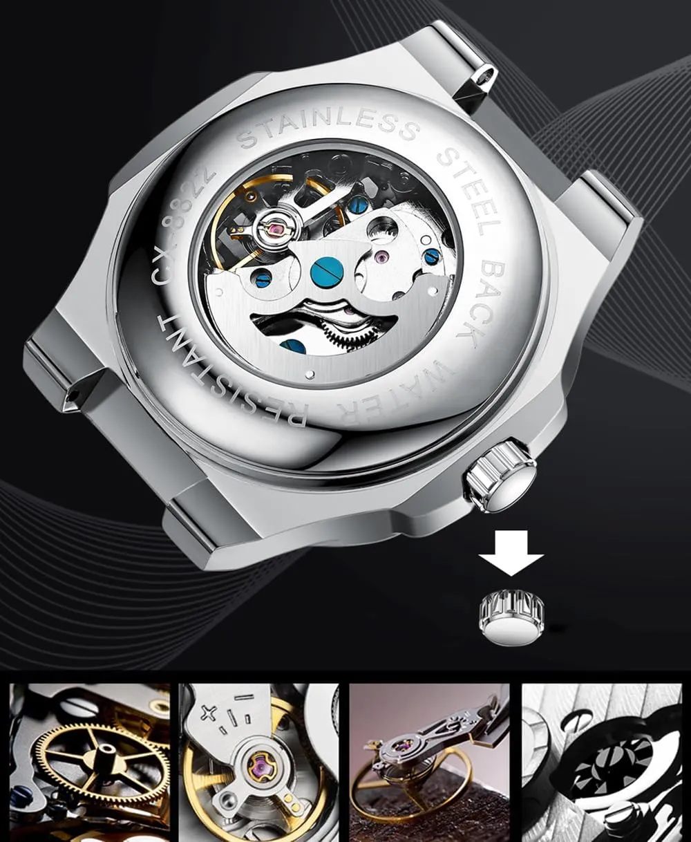 Glowing in Dark Men's Wrist Watch hostile acquisition powerfully BESTKANG Fashion Automatic Watch for Men Mechanical Waterproof 