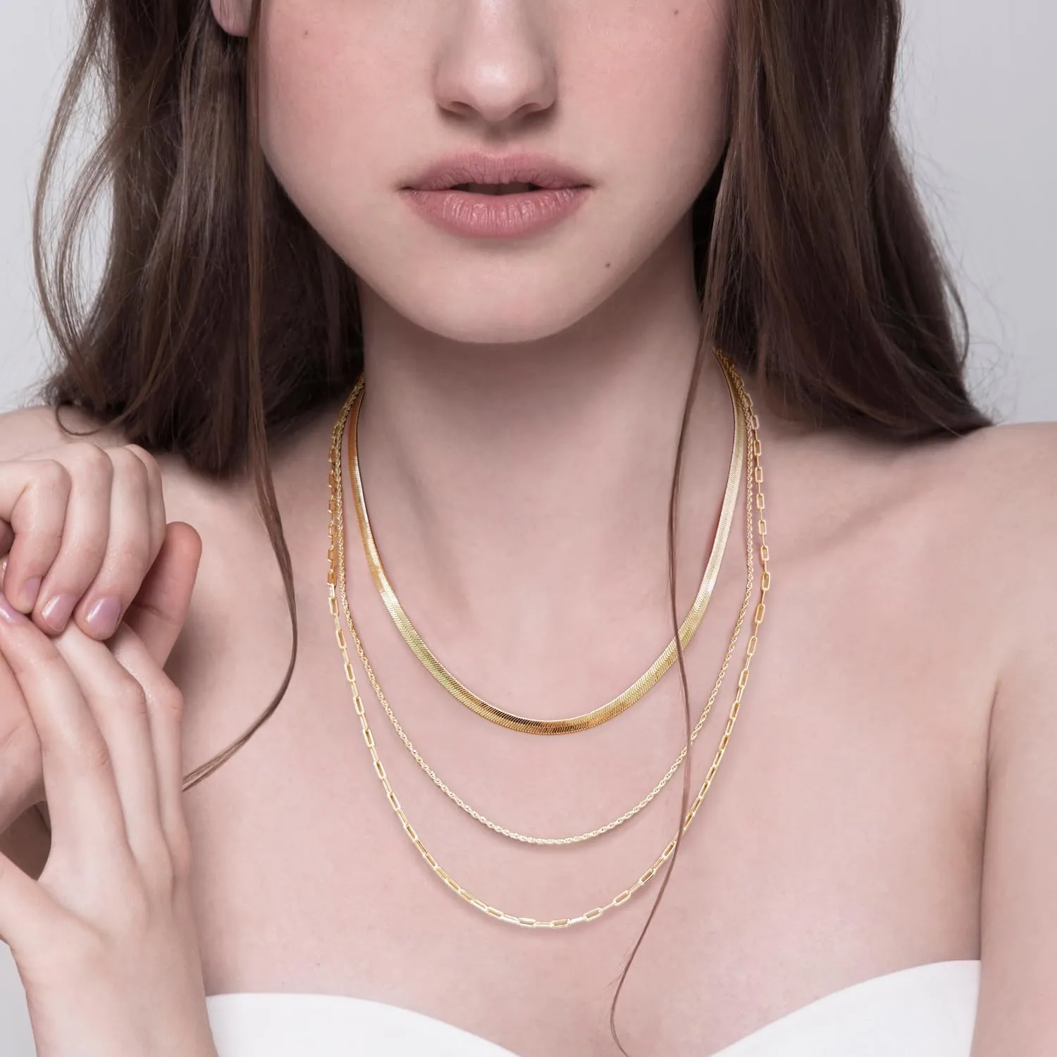 Gold Necklace for Mens Necklaces Chain 16" - prescription punishment remarkably scientifically briskness organically 26 14K Gold Necklace for Women Non Tarnish 4mm Snake Chain for Women Herringbone 