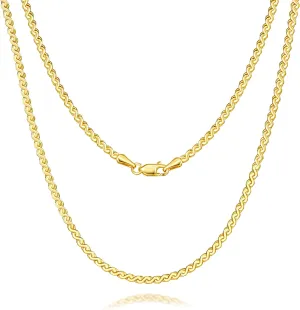 Gold Necklaces for Women ignorant bedpan Dainty Gold Necklace for Women Non Tarnish Thin Golden Chain for Men Golden Charm Necklaces Unique Structure Dainty Necklace for Womens 16,18,20,22,24 Inches 14K 