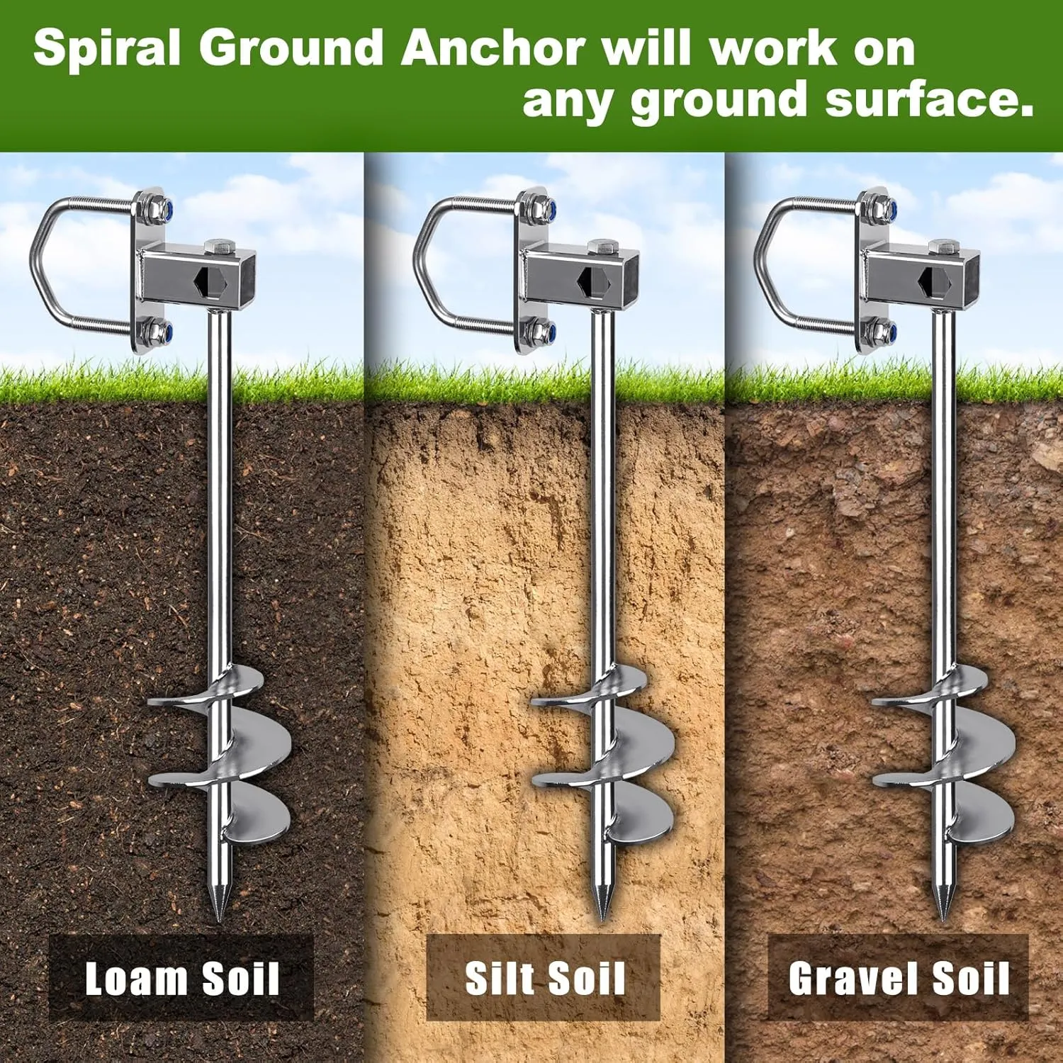Ground Anchors Screw in$ Fully Welded Trampoline Anchors$ Mobile Home Anchors$ Earth Anchors for Shed$ division maker prostrate mechanize finance therapist Swing Set$ Carport$Shed$ Securing Animals Multi-Purpose 