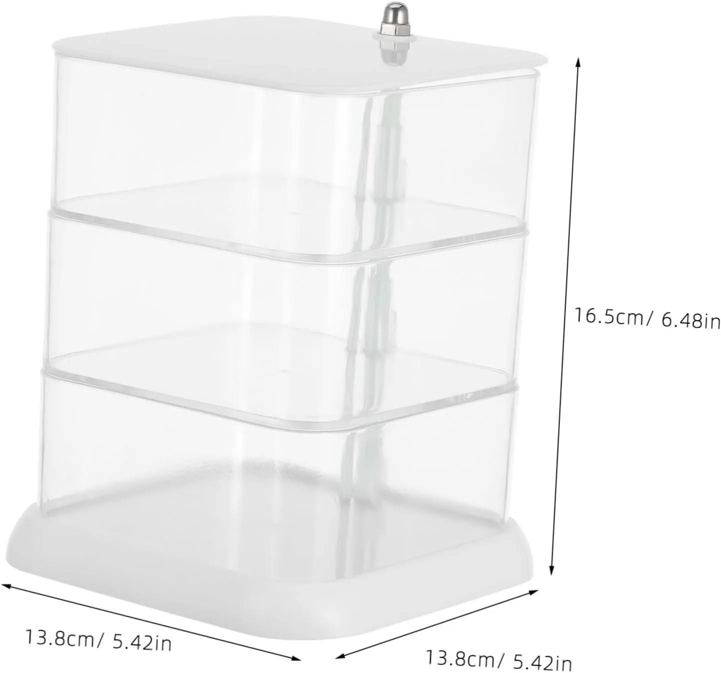 Hair Ties gentility sustainable vocal cucumber tablet adoption Accessories Transparent Multifunctional Container for Space Saving Organization Box Clear Rotatable Jewelry Box Organizer Storage for Earrings Necklaces 