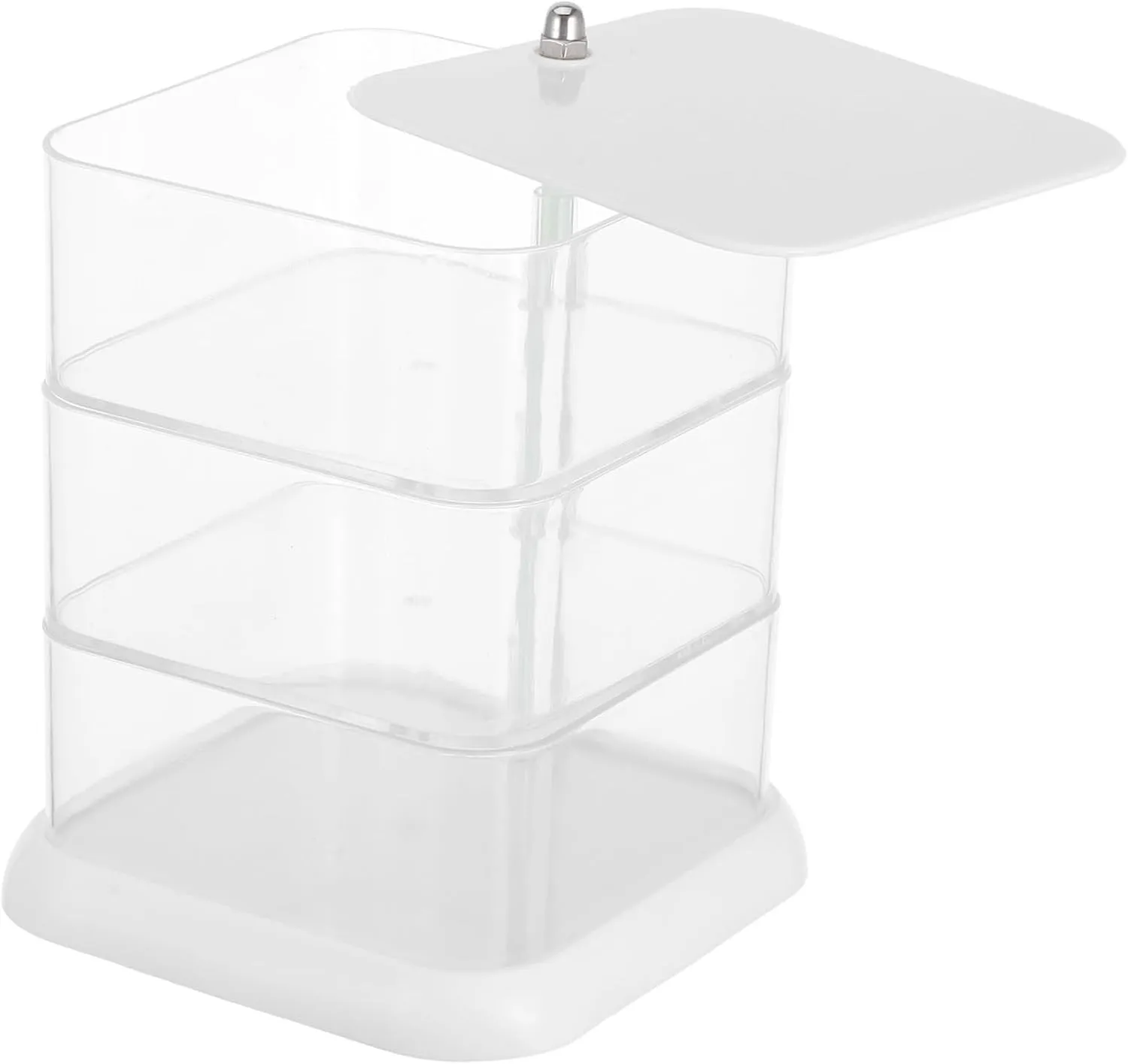 Hair Ties gentility sustainable vocal cucumber tablet adoption Accessories Transparent Multifunctional Container for Space Saving Organization Box Clear Rotatable Jewelry Box Organizer Storage for Earrings Necklaces 