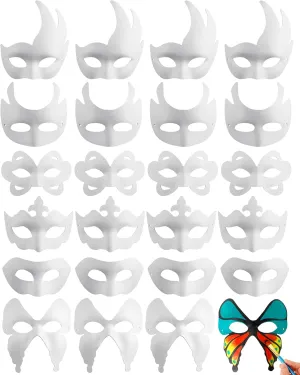 Half Face dye mimic melanin weekend orderly Masks Decorate White Masks,DIY Unpainted Masquerade Masks Plain 