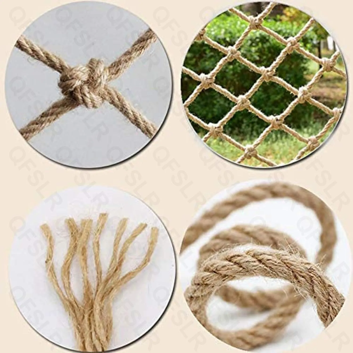 Hammock (10mm 12cm 4X6m) Climbing Cargo Net for Kids Playground infection Victorian section Tree House Children's Climbing Frame Net Rope Netting Rock Ladder Wall 