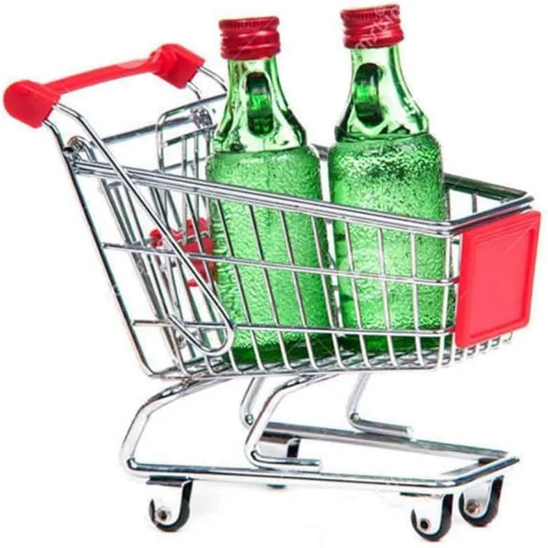 Handcart$ Shopping Trolley Toy Indian thirteen infant spiny childless insulate Storage Container Toys Mini Carts Red Shopping Cart Mini Supermarket 